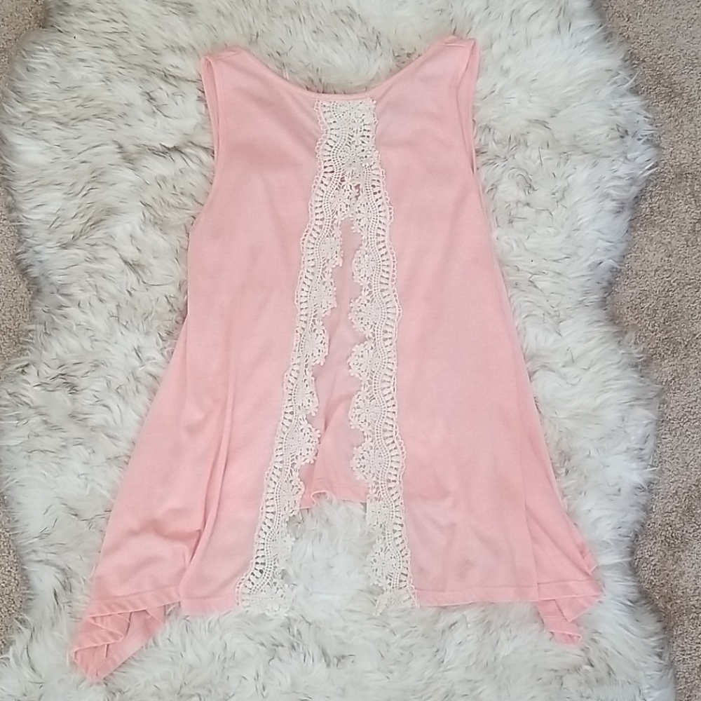 *Last Chance* Open Back Coral Tank Top - Picture 3 of 3